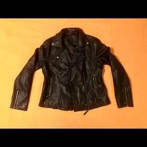 NWOT Faux Leather Jacket Sz L